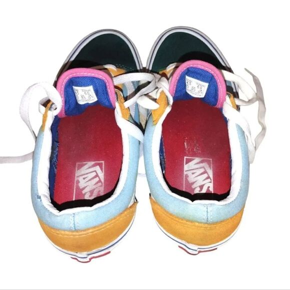 VANS Old Skool Blue Colorblock Suede Canvas Skate Sneakers W6 Y4.5 - Picture 9 of 16